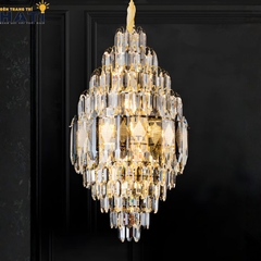 Đèn thả pha lê Calyrex mang phong cách hiện đại kết hợp pha lê cao cấp, tạo điểm nhấn ánh sáng ấn tượng cho không gian sống sang trọng