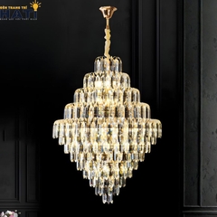 Đèn thả pha lê Draveny mang phong cách hiện đại kết hợp pha lê cao cấp, tạo điểm nhấn ánh sáng ấn tượng cho không gian sống sang trọng