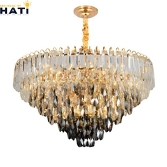 Đèn thả pha lê Elyndor cao cấp với các chi tiết pha lê lấp lánh, phù hợp trang trí phòng khách, bàn ăn hoặc không gian sang trọng