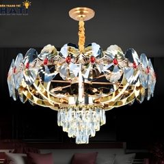 Đèn thả pha lê Kailin sở hữu thiết kế tinh tế với các chi tiết pha lê lấp lánh, mang đến điểm nhấn sang trọng cho không gian nội thất