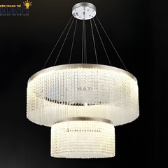Đèn thả pha lê Lysander 2 tầng mang phong cách sang trọng và hiện đại, thiết kế pha lê tinh xảo giúp không gian phòng khách, sảnh hoặc cầu thang trở nên đẳng cấp và nổi bật