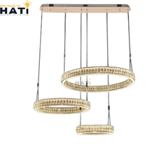 Đèn thả pha lê Ormar 3 vòng