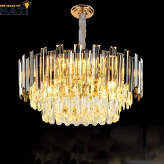 Đèn thả pha lê Virell mang phong cách hiện đại kết hợp pha lê cao cấp, tạo điểm nhấn ánh sáng ấn tượng cho không gian sống sang trọng