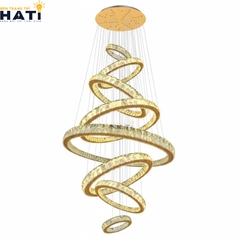 Đèn thả thông tầng Bellaro sở hữu kiểu dáng hiện đại cùng hiệu ứng ánh sáng lung linh, phù hợp lắp đặt tại cầu thang, giếng trời hoặc sảnh nhà cao cấp.