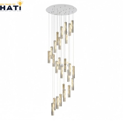 Với kiểu dáng tinh tế cùng hiệu ứng ánh sáng hài hòa, đèn thả thông tầng Falero là lựa chọn lý tưởng cho nhà phố, biệt thự hoặc các công trình kiến trúc hiện đại.