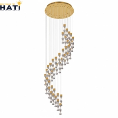 Đèn thả thông tầng Gaviro mang phong cách hiện đại tinh tế, phù hợp lắp đặt tại sảnh nhà, cầu thang hoặc khu vực thông tầng giúp không gian trở nên đẳng cấp và thu hút.