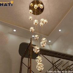 Lắp đặt đèn thả Lumora tại không gian trần cao