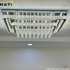 Ốp trần pha lê chữ nhật Diogo