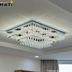 Ốp trần pha lê chữ nhật Diogo