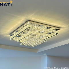 Ốp trần pha lê chữ nhật Diogo
