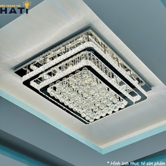 Ốp trần pha lê chữ nhật Diogo
