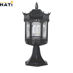 Đèn trụ cổng cao Densi màu đen