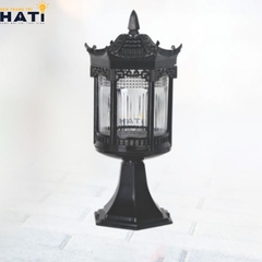 Đèn trụ cổng cao Densi màu đen