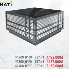 Đèn trụ cổng vuông Cataly màu đen