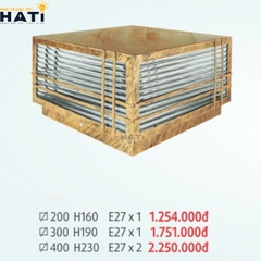 Đèn trụ cổng vuông Cataly màu vàng