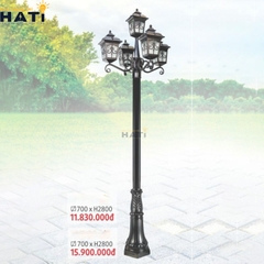 Đèn trụ sân vườn Weler màu đen