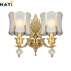Đèn tường đồng Amber 2 bóng – Điểm nhấn chiếu sáng sang trọng cho không gian cổ điển, mang đến ánh sáng ấm áp, lan tỏa đều và tạo chiều sâu thẩm mỹ ấn tượng