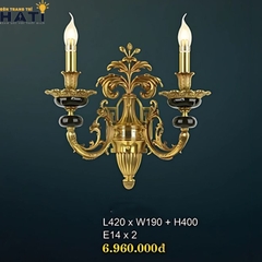 Đèn tường đồng cao cấp Berus 2 bóng