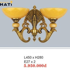 Đèn tường đồng cao cấp Hanie 2 bóng