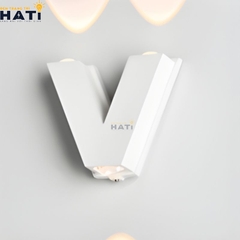 Đèn tường ngoài trời hiện đại Asheron màu trắng