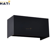 Đèn tường ngoài trời hiện đại Wyrion màu đen sở hữu thiết kế hiện đại, mạnh mẽ, phù hợp chiếu sáng mặt tiền, sân vườn và lối đi.