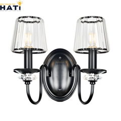 Mẫu đèn tường pha lê Jarrvis 2 bóng phong cách hiện đại, ánh sáng lung linh lan tỏa đều, giúp không gian thêm nổi bật và tăng tính thẩm mỹ cao