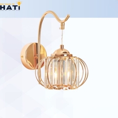 Đèn tường pha lê Tiomo màu vàng