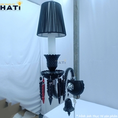 Đèn tường pha lê Zerina màu đen 1 bóng