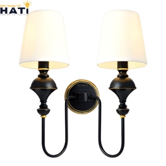 Đèn tường tân cổ điển Tenny màu đen 2 bóng