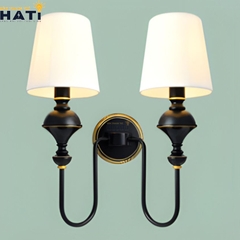 Đèn tường tân cổ điển Tenny màu đen 2 bóng