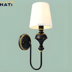 Đèn tường tân cổ điển Tenny màu đen 1 bóng