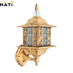 Đèn vách ngoài trời cổ điển Costur màu vàng