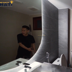 Gương OVAL tràn viền hậu led A04.L1
