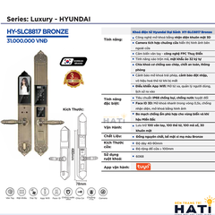 Khóa điện tử Hyundai Đại Sảnh HY-SLC8817 BRONZE