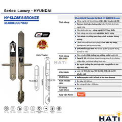 Khóa thông minh Hyundai Đại Sảnh HY-SLC8818 BRONZE