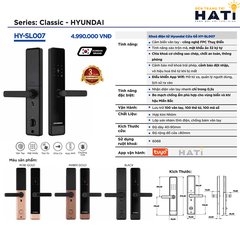 Khóa thông minh Hyundai cửa gỗ HY-SL007