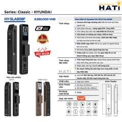Khóa thông minh Hyundai Cửa Gỗ HY-SLA808F