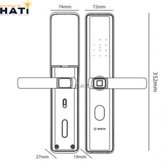 Khóa vân tay Bosch ID30 màu vàng