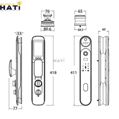 Khóa vân tay cửa gỗ Avolock AL 79FRVT