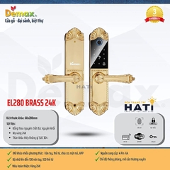 Khoá vân tay đại sảnh Demax EL280 BRASS 24K