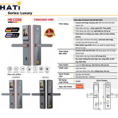 Khóa vân tay Hubert cửa gỗ CG66