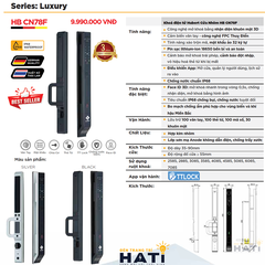 Khóa vân tay Hubert cửa nhôm CN78F