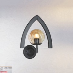Đèn tường decor hình tam giác chụp chao trà - HTV 5104N