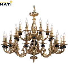 Đèn chùm đồng cổ điển Royale 24 bóng