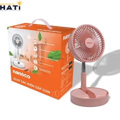 Quạt sạc Nanoco NFF1617P màu hồng