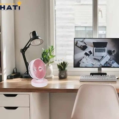 Quạt sạc Nanoco NRF6215P màu hồng