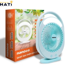 Quạt sạc Nanoco NRF6310B màu xanh