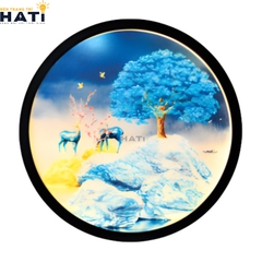 vách tranh led trang trí cầu thang