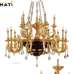 Đèn chùm đồng tân cổ điển Likaroti 15 tay