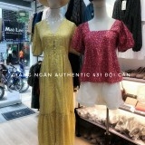 Váy maxi hoa vàng Mango